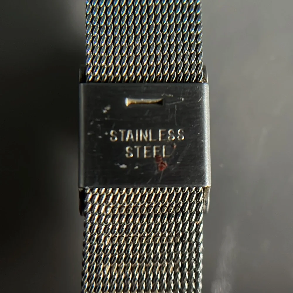 Vintage Mathey Tissot Quartz Silver Tone Ladies Mesh Band Watch